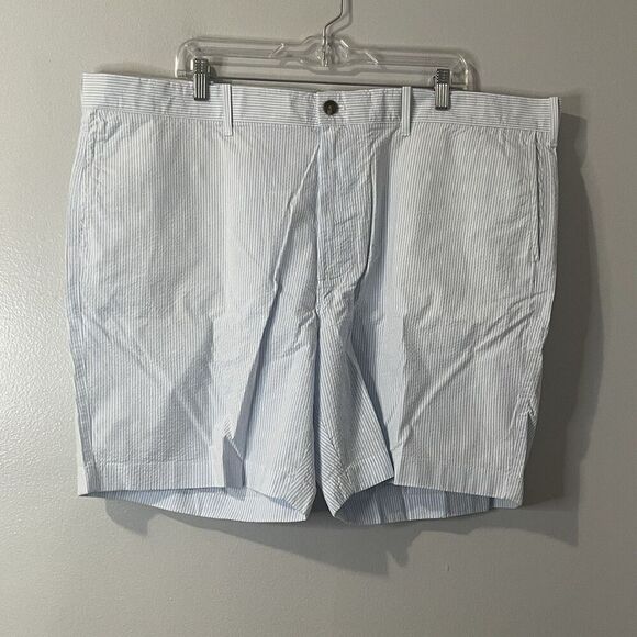 J.CREW 7" Stretch Seersucker Short Size 42 Blue White NEW Preppy Coastal BE493 - Picture 2 of 10